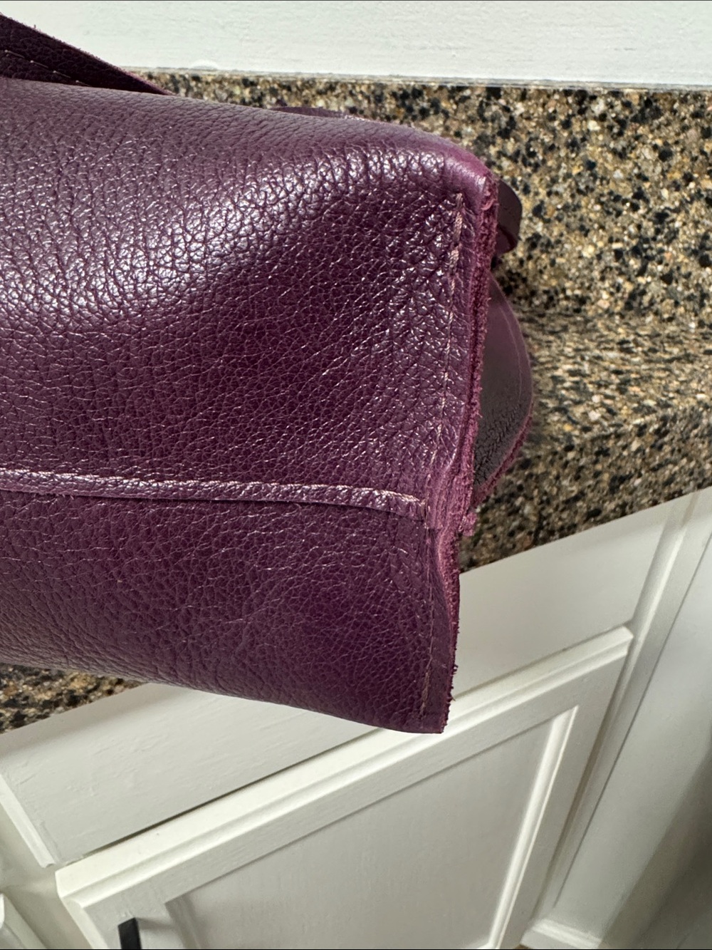 Portland Leather August Tote Plum - Picture 3 of 4